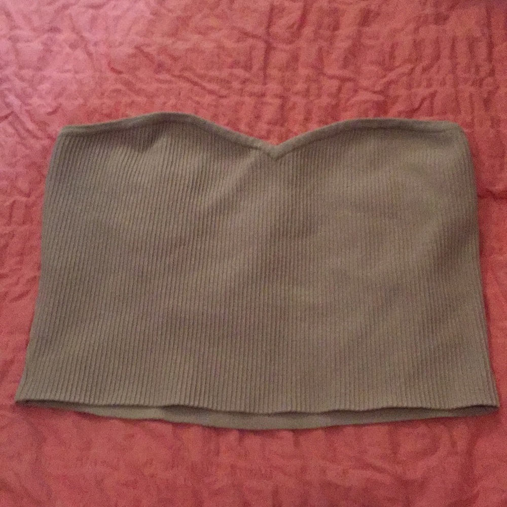 Tan Ribbed Bandeau